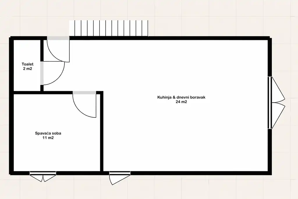 Zagreb, Donji grad - moderan dvosoban stan u centru grada