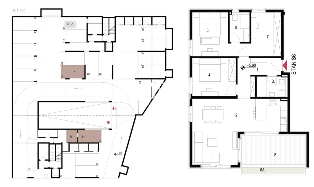 Split, Kaštela - Dvojizbový byt s loggiou 113 m2 NOVÁ STAVBA