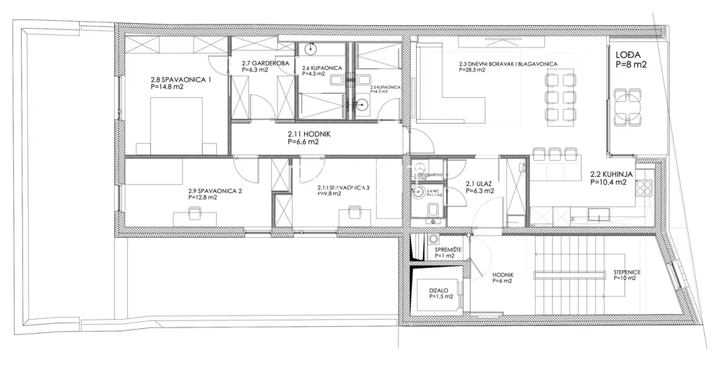 Zagreb, Medvedgradska - Modern three-bedroom apartment, for rent