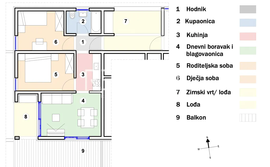 Split, Kila - Byt 2+kk s balkonem 61 m2 NOVÁ VÝSTAVBA