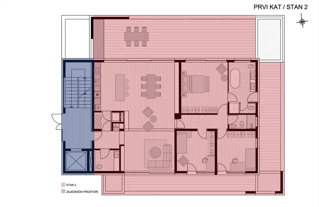 Zagreb, Gornji Bukovac – četverosoban stan s velikom terasom u vili