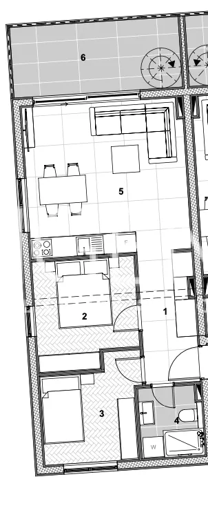Trogir, Čiovo - Attico in un complesso residenziale di lusso vicino al mare 75 m2
