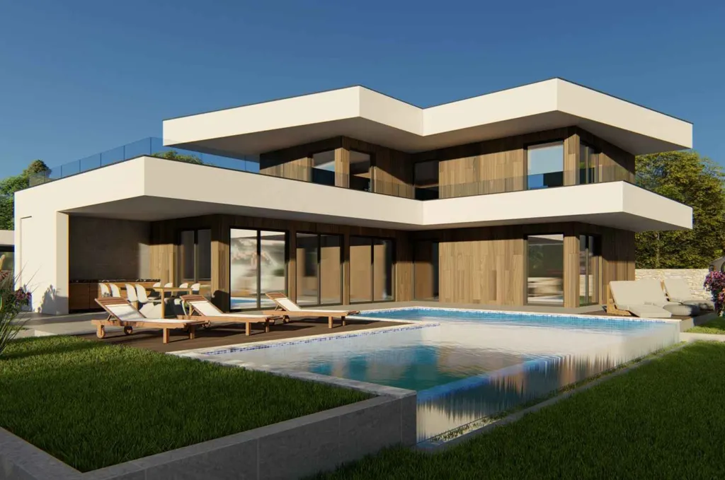 Istria, Valle - Ville di lusso in fila con piscina, nuova costruzione