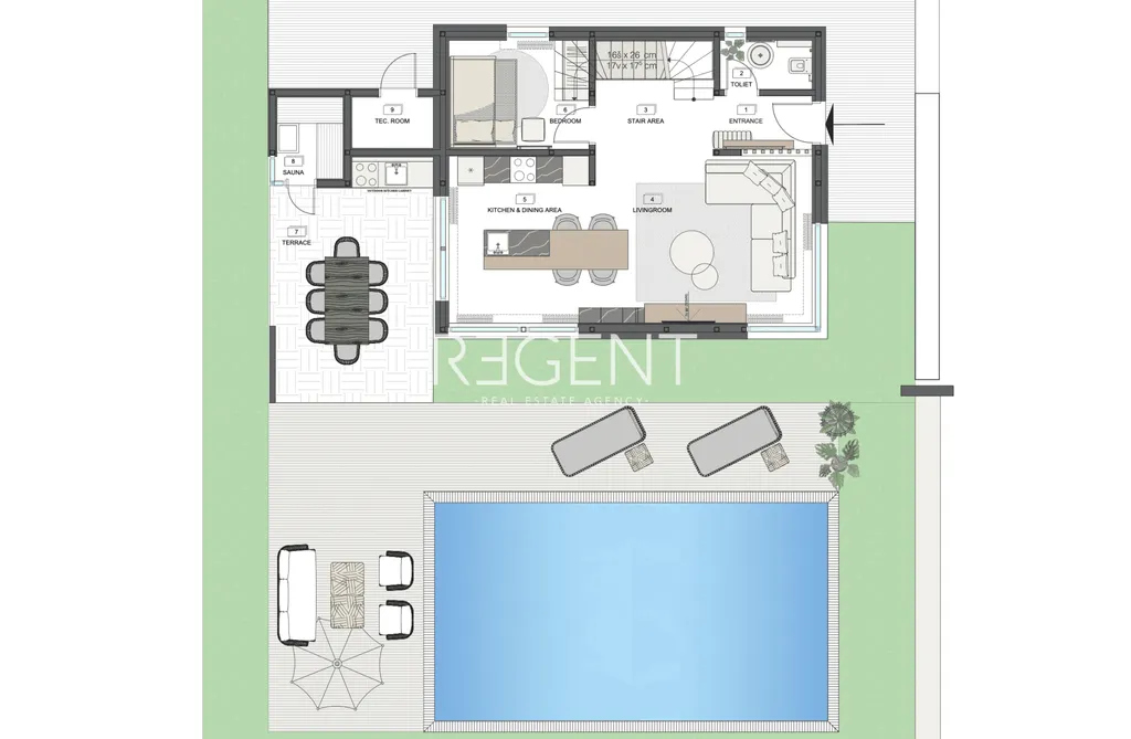 Istra, Poreč - Moderna vila z bazenom 165 m2