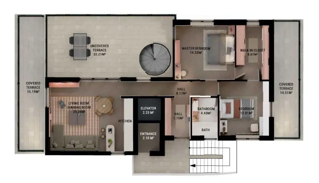 Gračani, stan 137 m2 - terase, walk-in ormar, garažno mjesto, lift