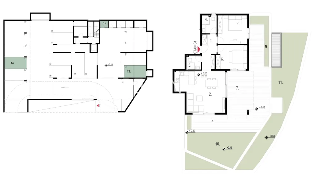 Split, Kaštela - Dvosoban stan s terasom 130 m2 NOVOGRADNJA