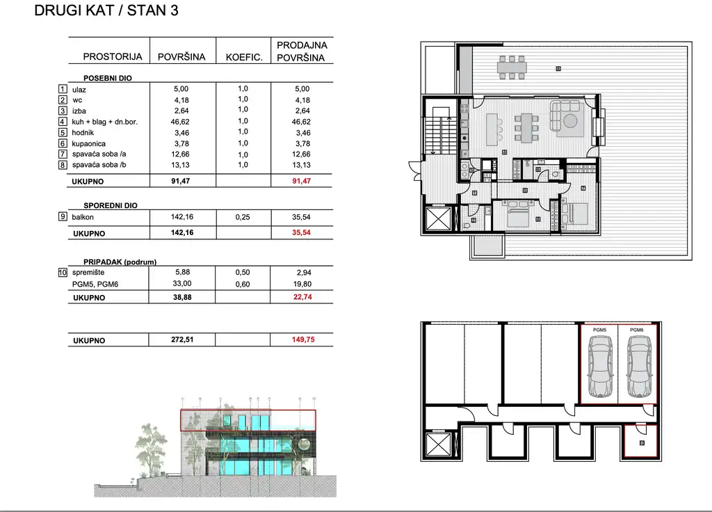 Zagreb, Gornji Bukovac – trosoban stan s prostranim balkonom