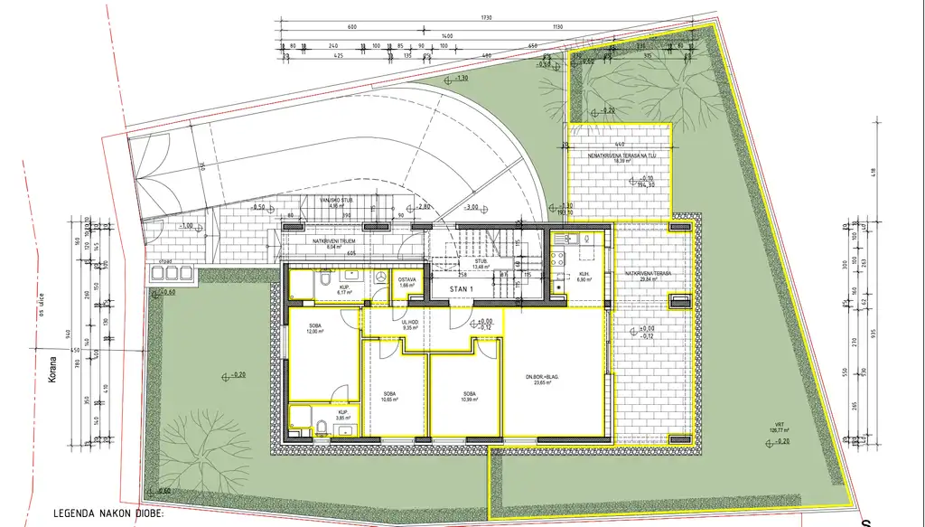 Stan 133 m², Gornji Bukovac — vrt, 3 spavaće, 2 GPM