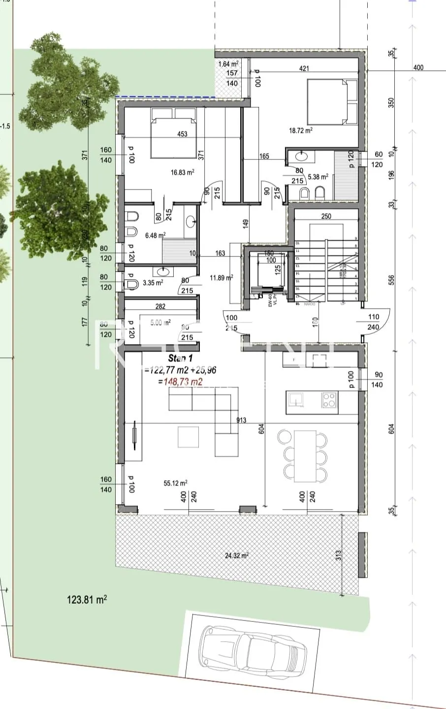 Istrie, Rovinj – Luxusní byt v novostavbě 148,73 m2