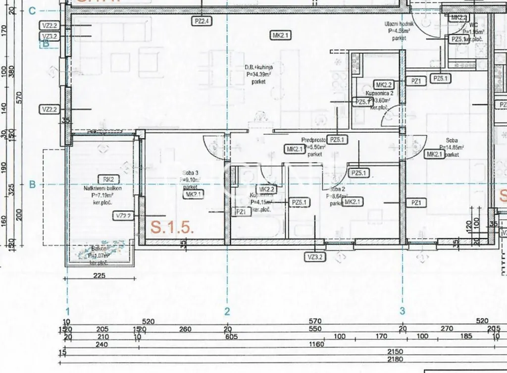 Záhřeb, Jordanovac - Luxusní čtyřpokojový byt ve špičkové lokalitě 95 m2, novostavba