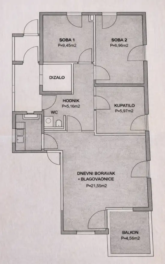 Split, Bol - Mieszkanie dwupokojowe z balkonem i komórką lokatorską