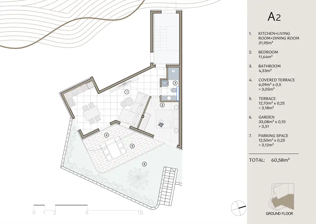 Rogoznica - Moderne Zwei-Zimmer-Wohnung mit Meerblick