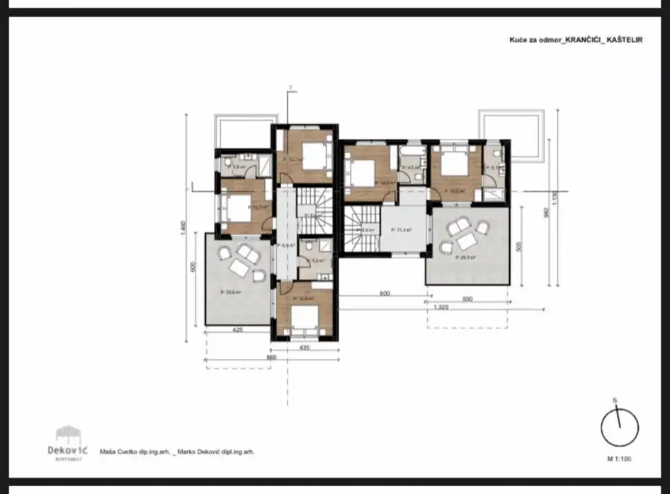 Kaštelir-Labinci - Dvojna kuća s bazenom i pogledom na more