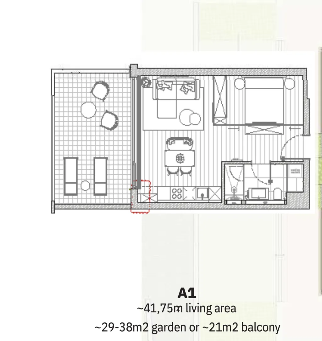 Zadar, Petrčane, Falkensteiner Aurora Premium Living Residences - Dvoupokojový apartmán 61 m2