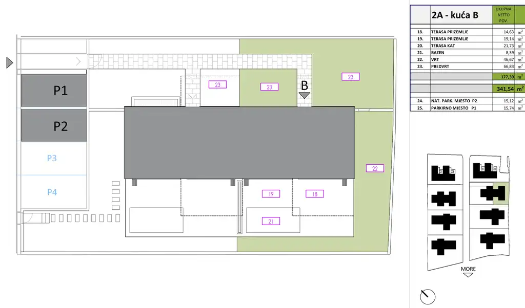 Turanj – više etažni stan 164 m², 4 sobe, bazen, more, novogradnja