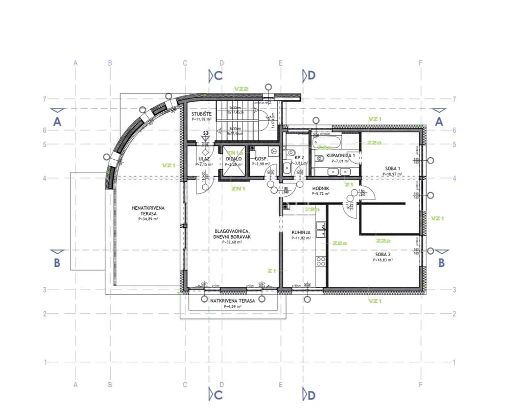 Zagreb, Srebrnjak - Ekskluzivno stanovanje s strešno teraso 110 m2 novogradnja