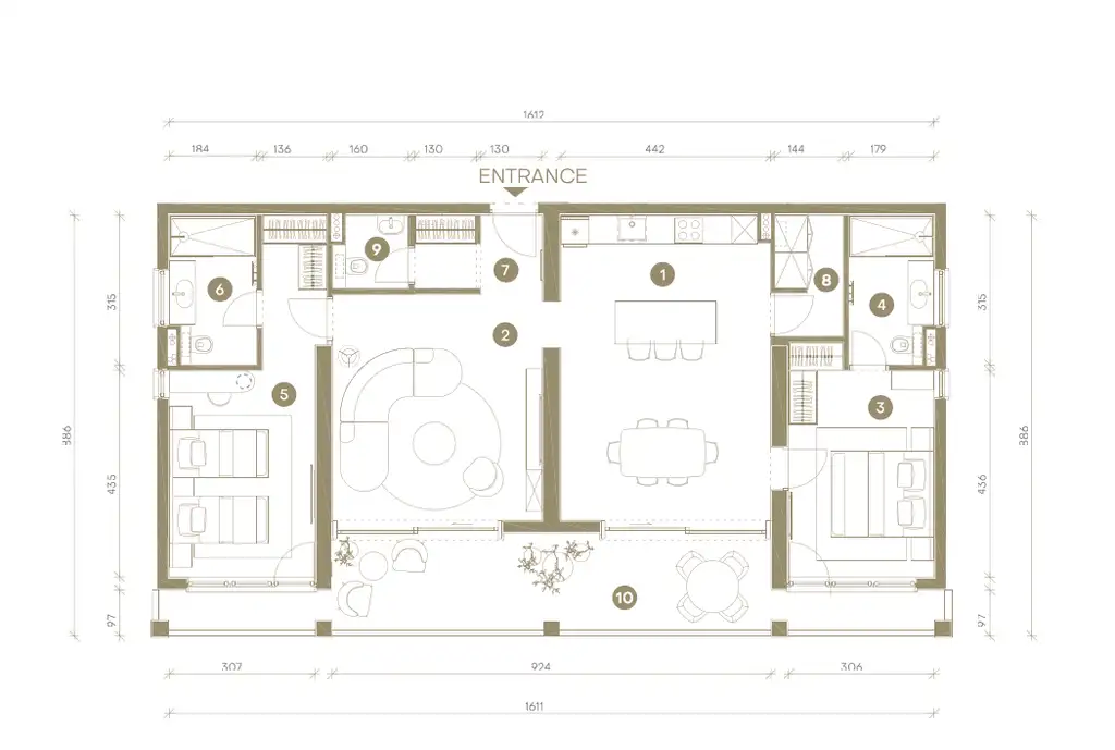 Novi Vinodolski, Mövenpick – Penthouse 125 m², erste Reihe zum Meer