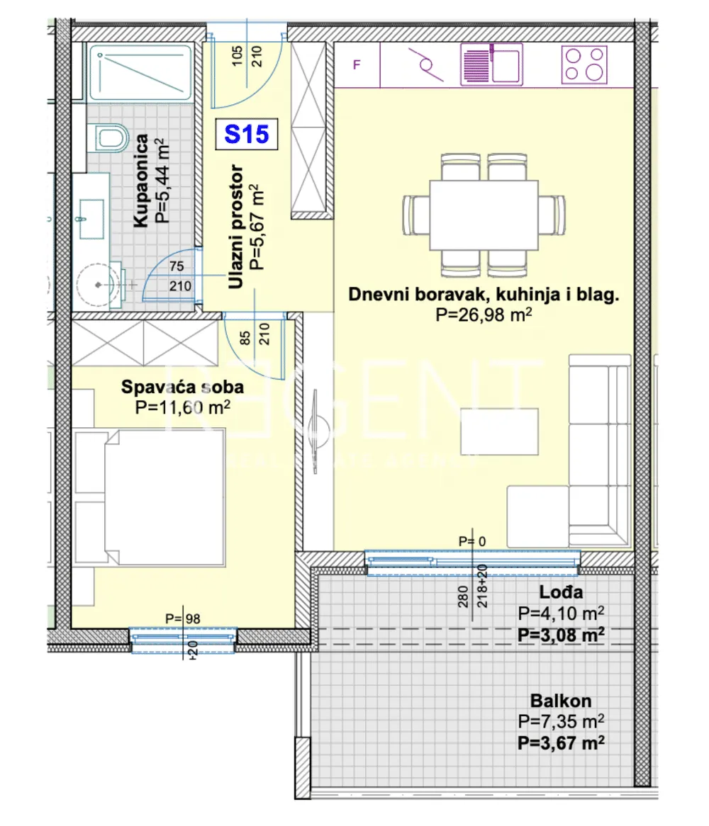 Makarska, Center - One-room apartment 56 m2 - NEW CONSTRUCTION