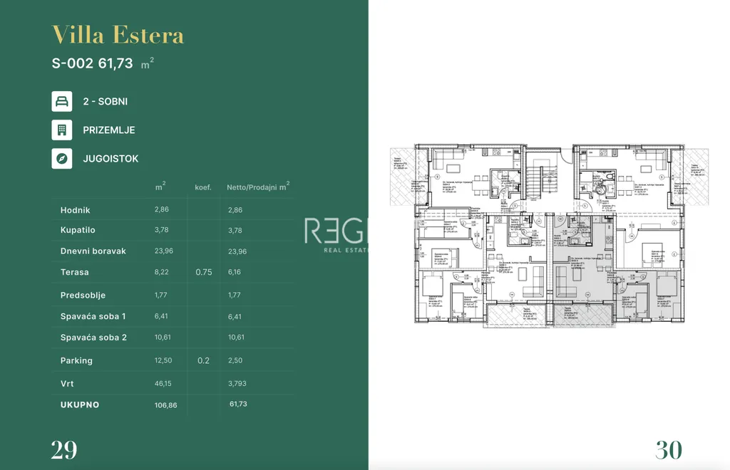 Zadar, Privlaka - Appartement de trois pièces dans un complexe résidentiel près de la mer 61 m2, nouvelle construction