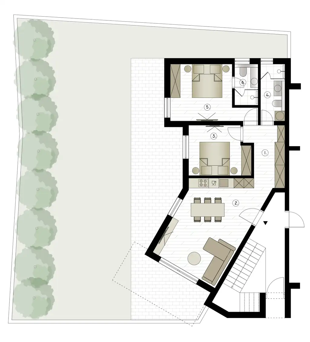 Hvar, Zavala - Dvosoban stan s prostranim terasama