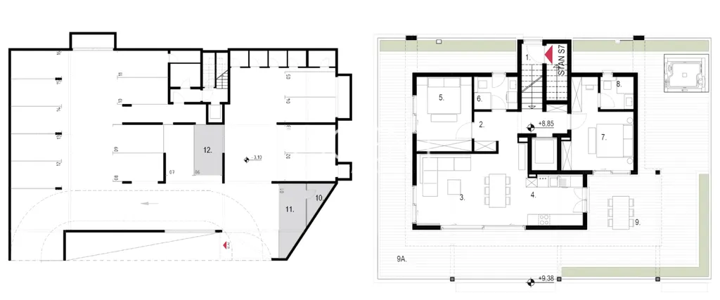 Split, Kaštela - Dvojizbový byt s terasou 135 m2 NOVÁ STAVBA