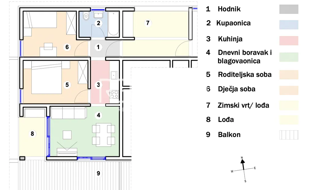 Split, Kila - Dvoupokojový byt s balkonem 61 m2 NOVÁ STAVBA