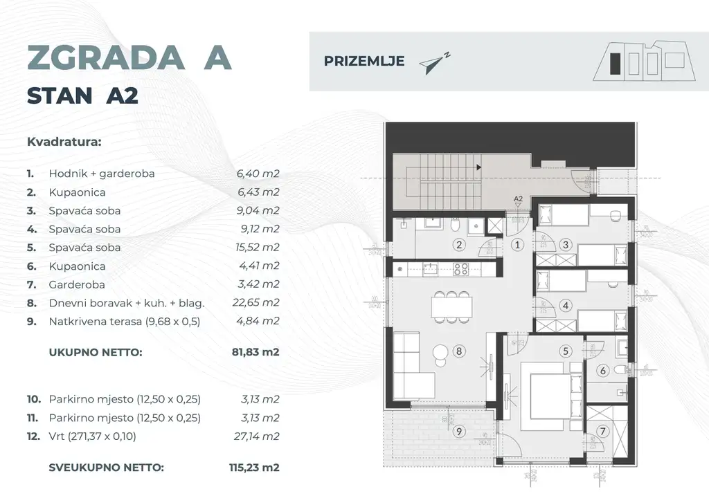 Istria, Fažana - Two-bedroom apartment in a modern new building