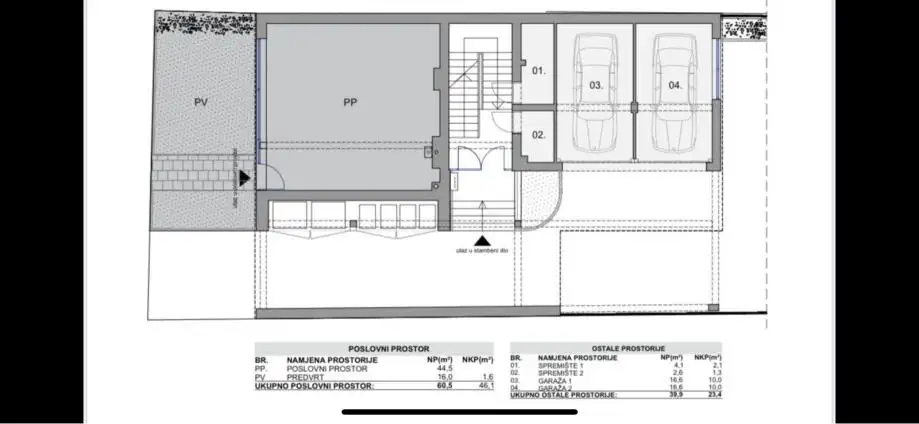 Záhřeb, Gajnice - obchodní prostory k pronájmu