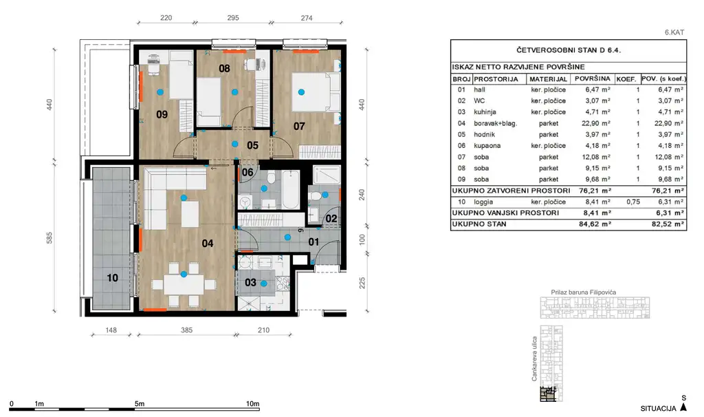 Záhreb, Črnomerec - Moderný štvorizbový byt 84 m2 novostavba