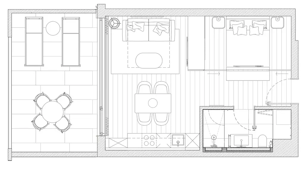 Zadar, Petrčane - Studio apartman s loggiom i vrtom