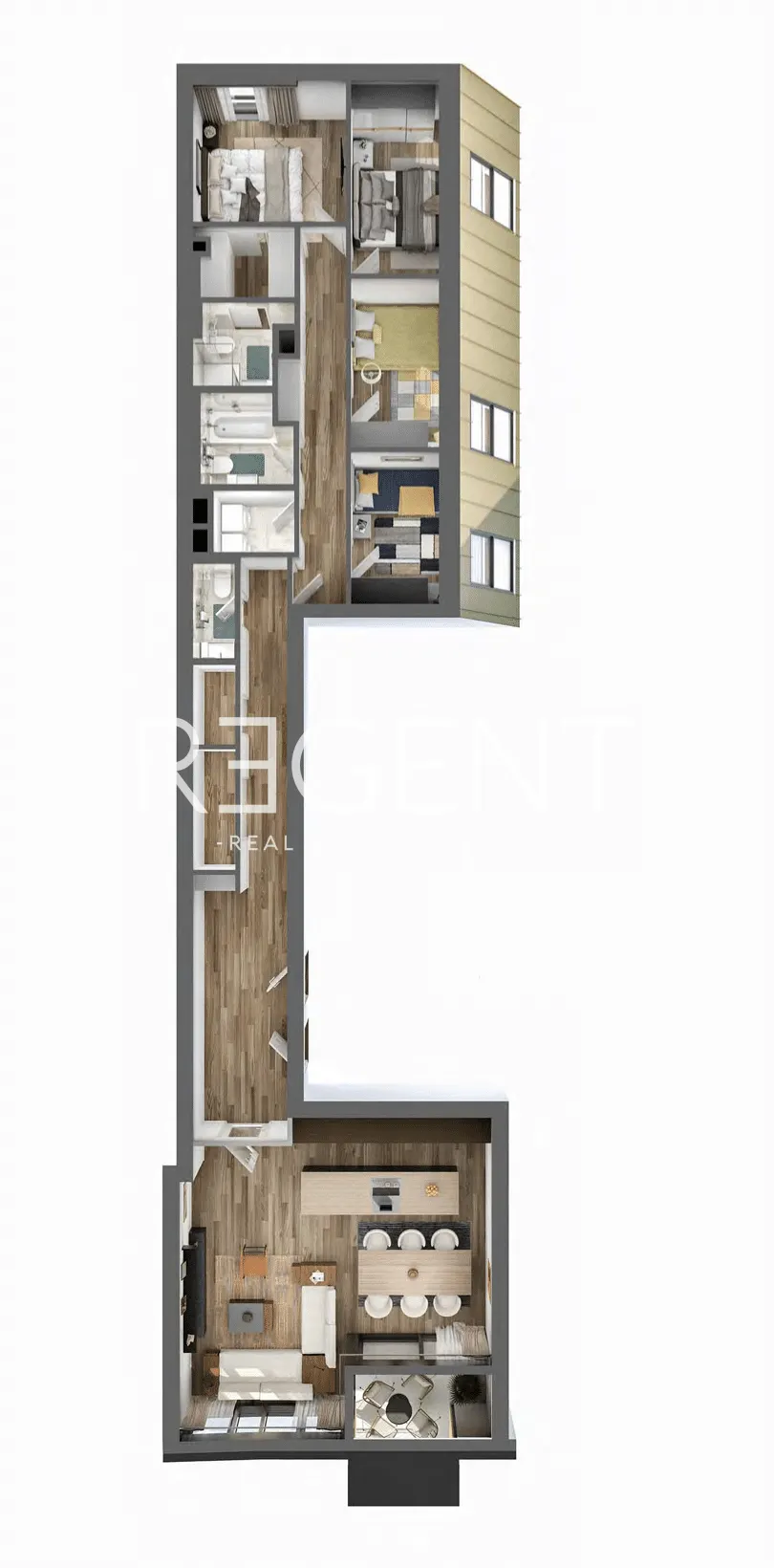 Zagreb, Ribnjak, Gold Residence – Peterosoban stan u centru grada