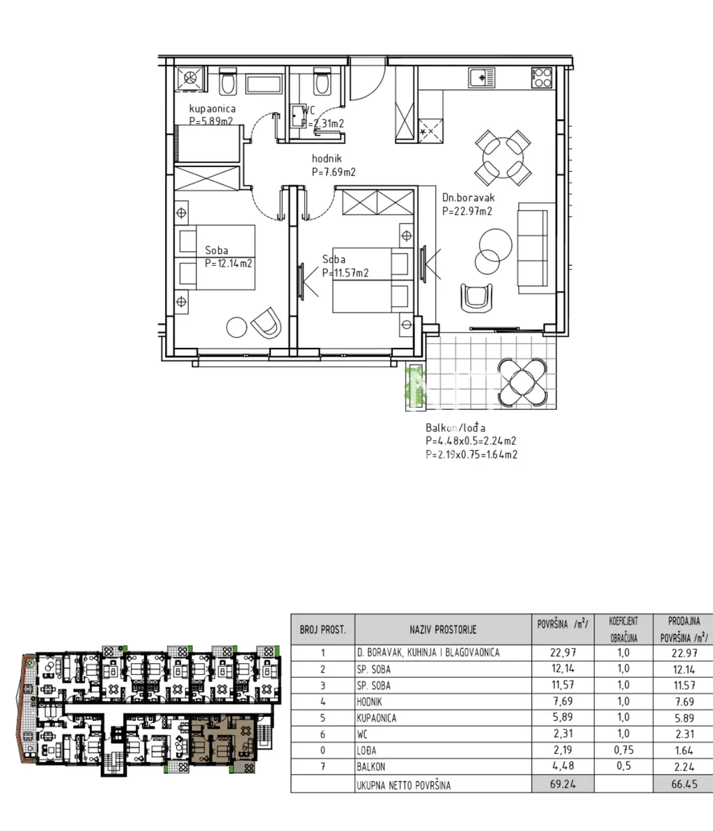 Makarska - Modern two-room apartment 67 m2 NEW CONSTRUCTION