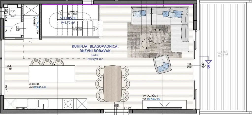 Zagreb, Pantovčak – Luksuzni četverosoban penthouse 131m2 najam