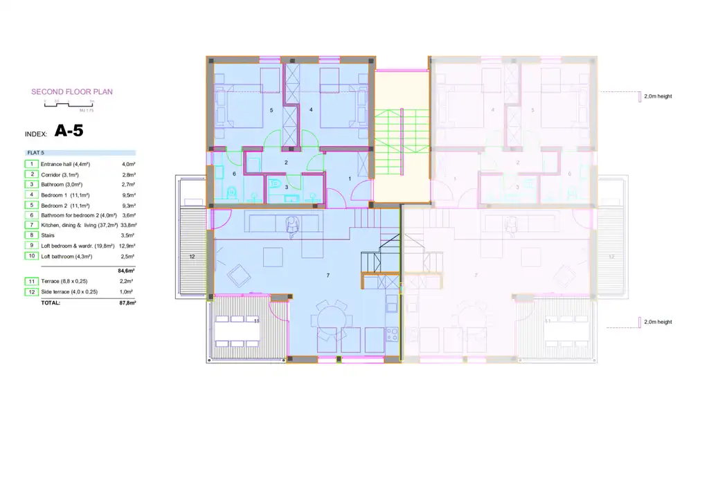 Pelješac, Orebić - Zwei-Zimmer-Apartment mit Loggia und Terrasse