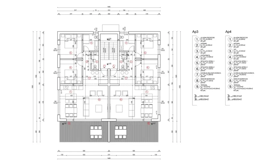 Pag - Luxuriöses Drei-Zimmer-Penthouse, Neubau