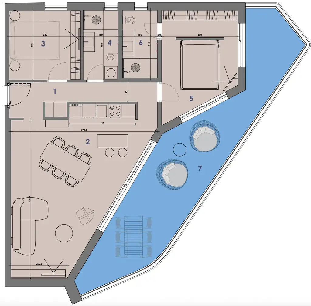 Stanovanje 126 m², Volosko-Opatija — terasa 37 m², 2 garaži, 2 spalnici