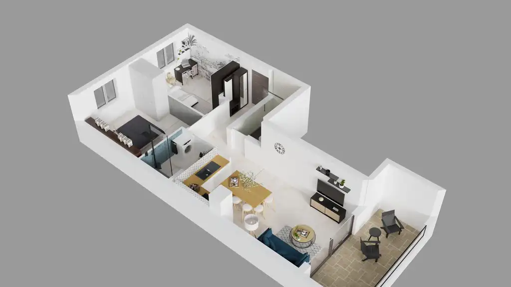 Makarska, Blato - jednosoban stan u novogradnji blizu mora