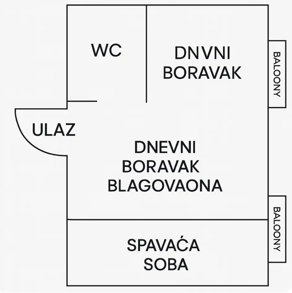 Solin, Mravince - Jednosoban stan u novogradnji