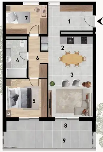 Zadar, Červené domy - Luxusní třípokojový byt 81 m2 novostavba