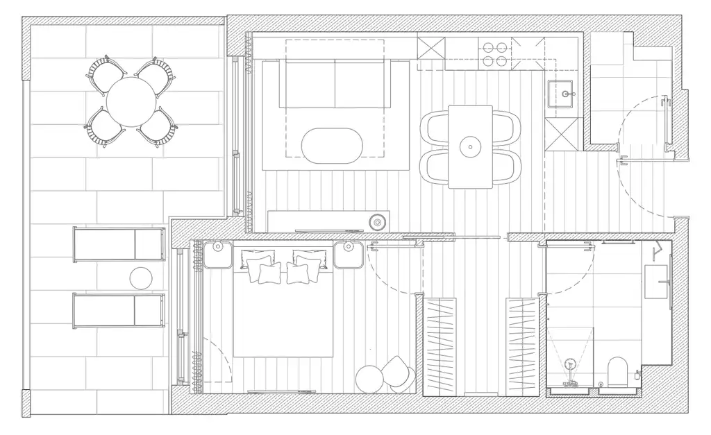 Zadar, Petrčane - Dvosoban apartman s loggiom i privatnim vrtom