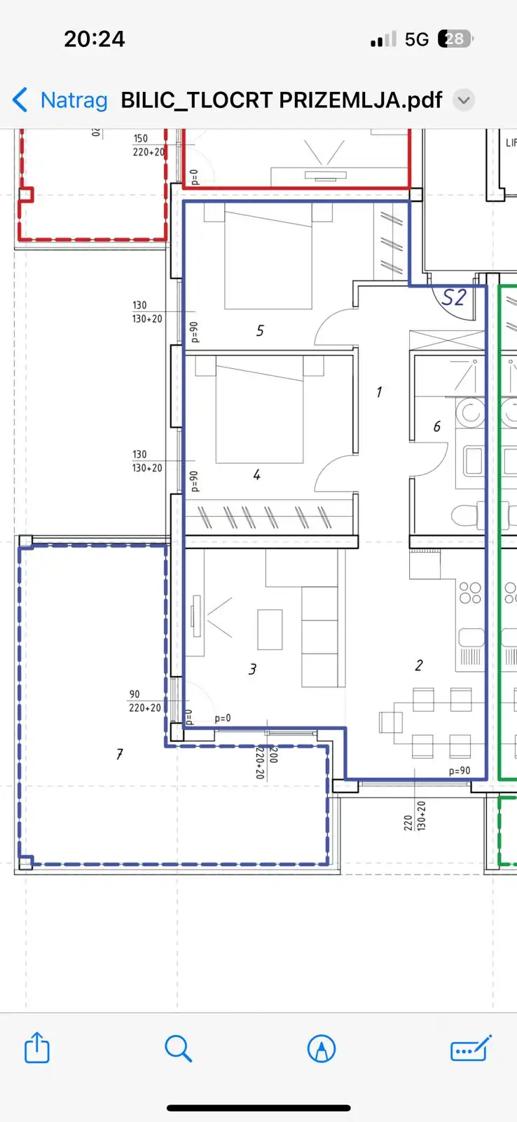 Trogir, Okrug Gornji - Two-bedroom apartment on the ground floor near the sea