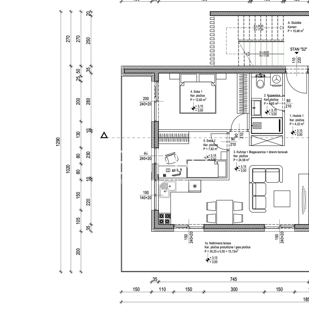 Maksimir, Donji Bukovac - Moderno appartamento in costruzione di 140 m2