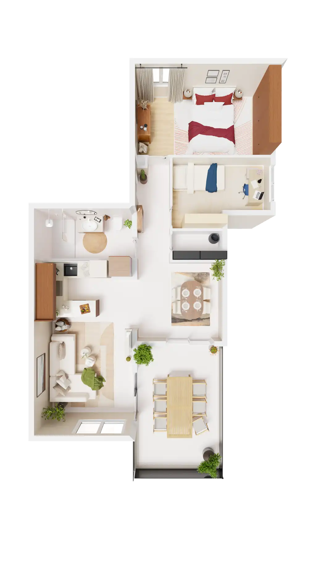 Vabriga – mieszkanie dwupokojowe z tarasem