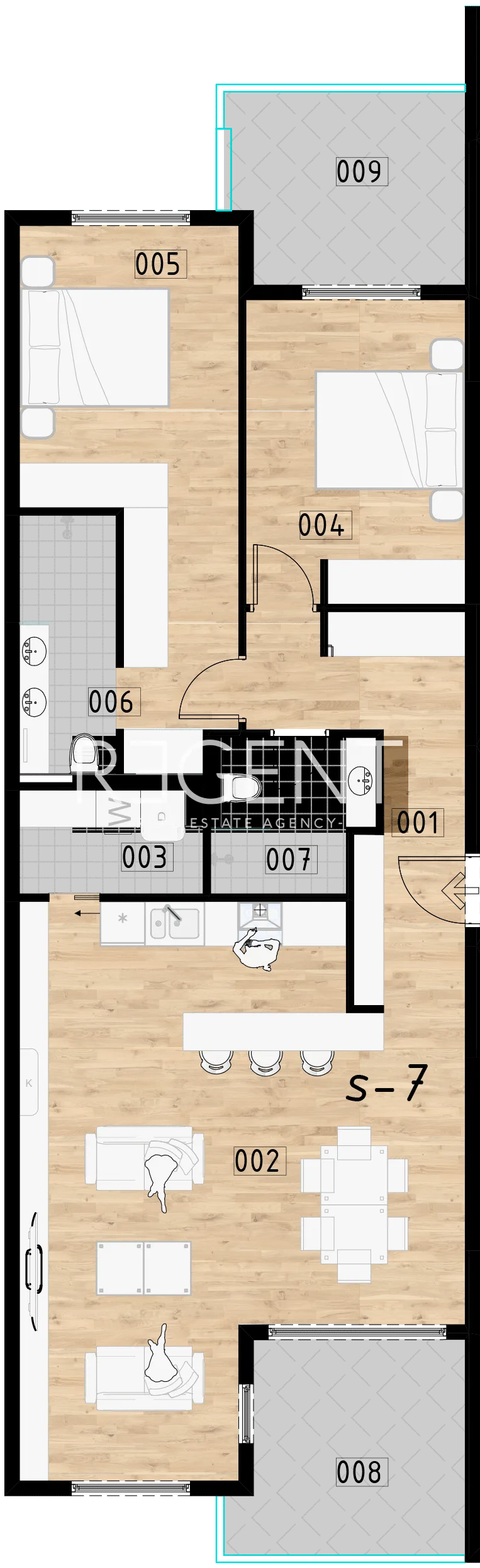 Záhřeb, Donje Svetice – Třípokojový byt ve výstavbě 102 m2