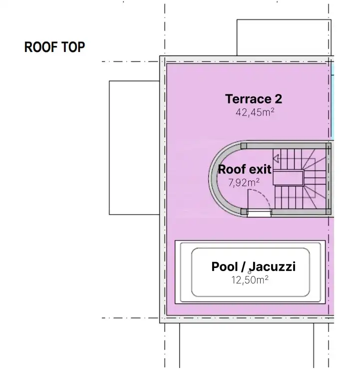 Privlaka - Dom szeregowy z basenem i tarasem na dachu.