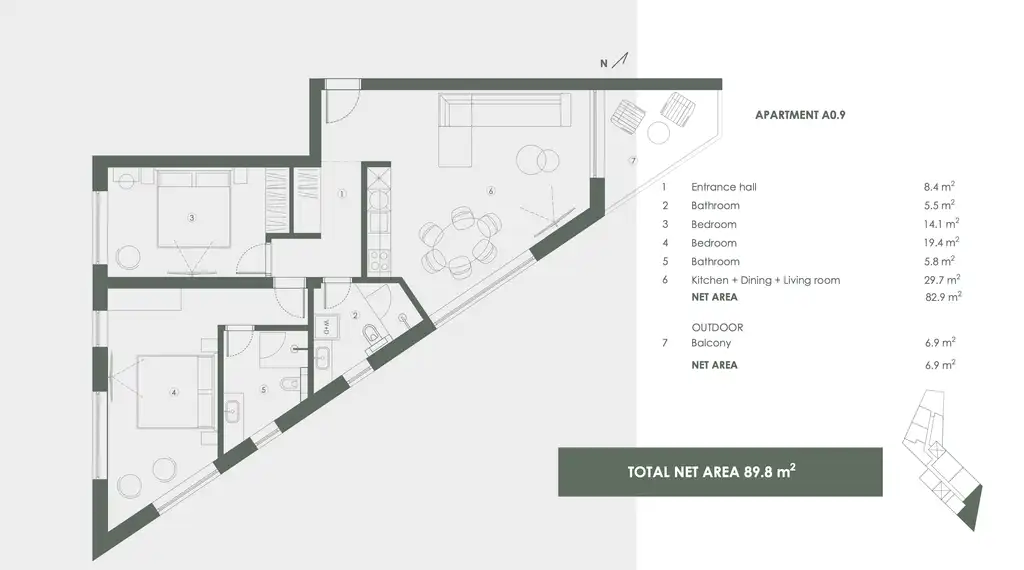 Istra, Savudrija, Crveni Vrh - "Golf Residence" třípokojový byt