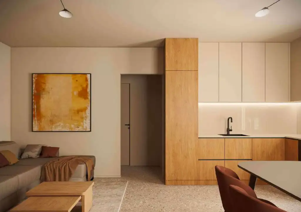 Omišalj, Krk – Neubau mit 4 Zweizimmerwohnungen, Abstellräumen und 2 Parkplätzen