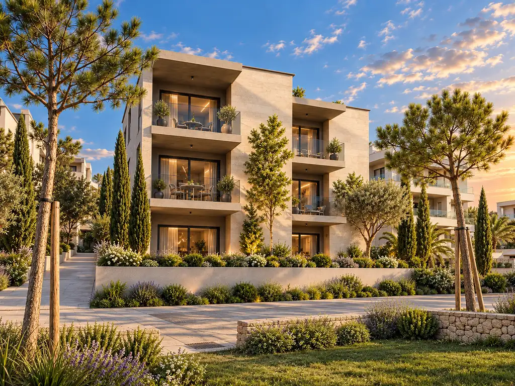 Mandre, Pag – nouvelle construction 42–118 m², premier rang face à la mer