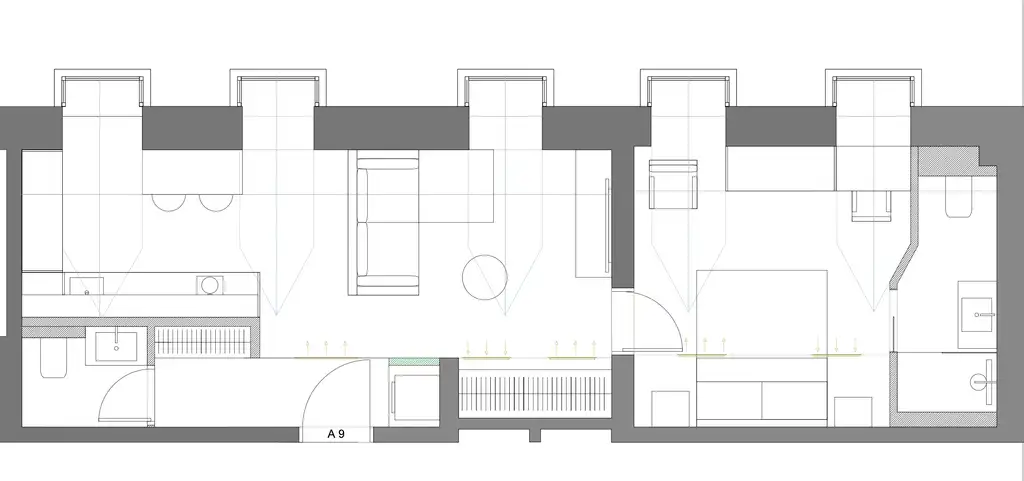 Stan 46 m² za najam — prvi najam, Centar