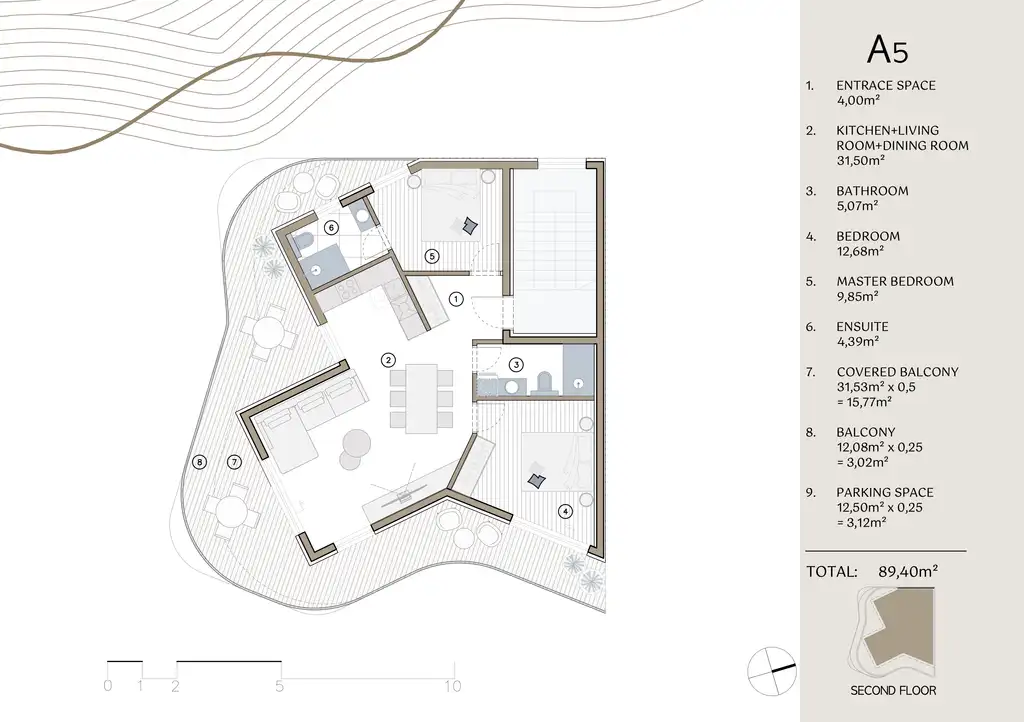 Rogoznica - Moderne Dreizimmerwohnung mit Meerblick